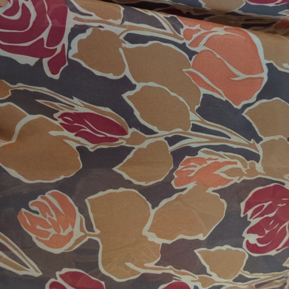 Isaac Mizrahi Floral Flowy Sleeveless Lined Dress 8 Brown Red Orange - Picture 8 of 16